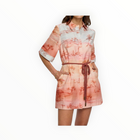 Kivari Sunset Shirt Mini Dress - Blue/Orange