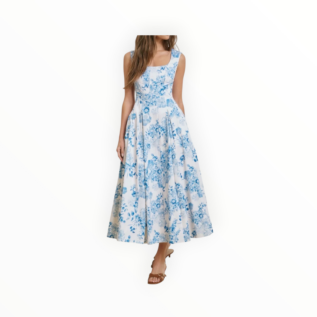 Favorite Daughter The Muse Dress - Blue/White Floral