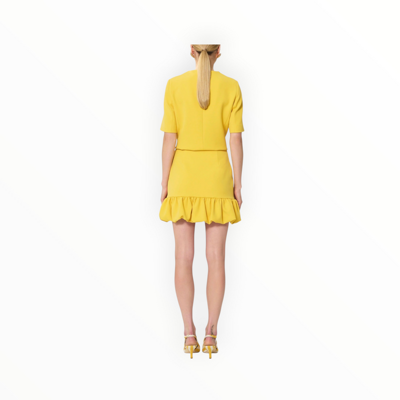 Tara Jarmon Josie in a Frothy Crepe Skirt - Yellow