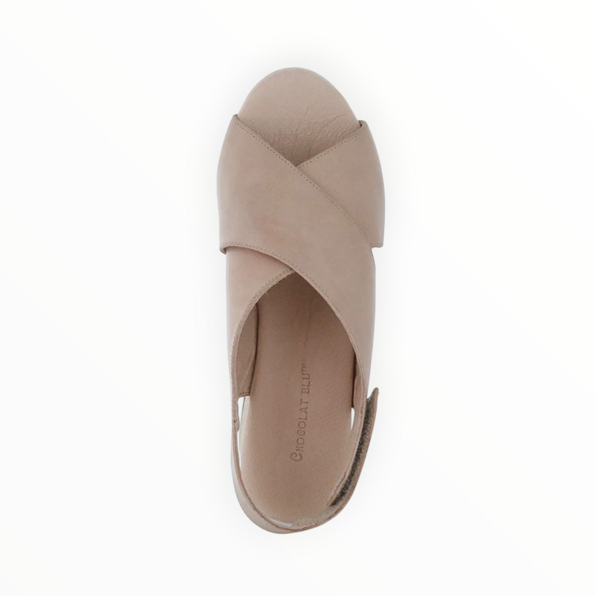 Chocolat Blu Glendora Criss Cross Platform Sandal - Nude