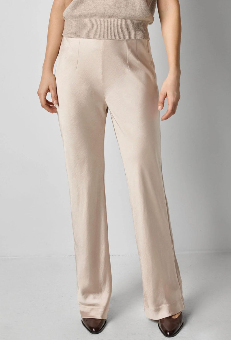 LILLA|P Satin Clean Front Pant - Angora