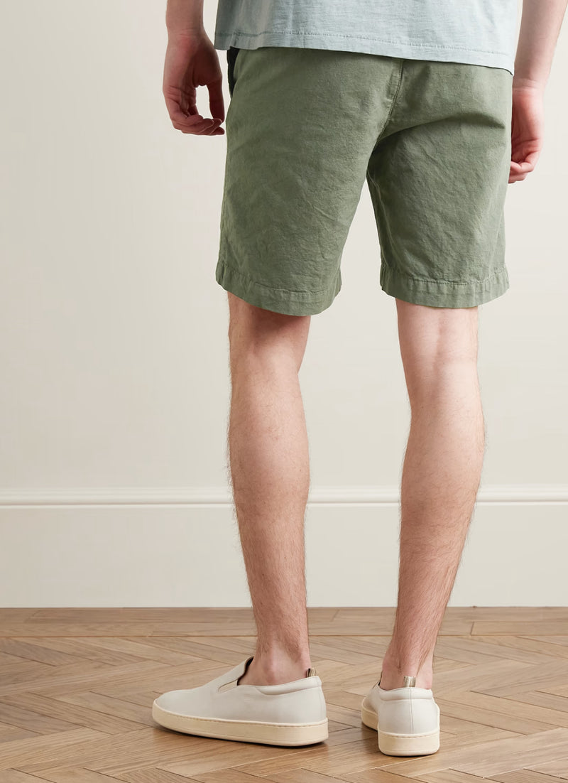 Hartford Byron Slim Cut Straight Leg Shorts - Faded Green