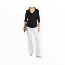 Elliott Lauren 3/4 Sleeve V-Neck Tee - Black