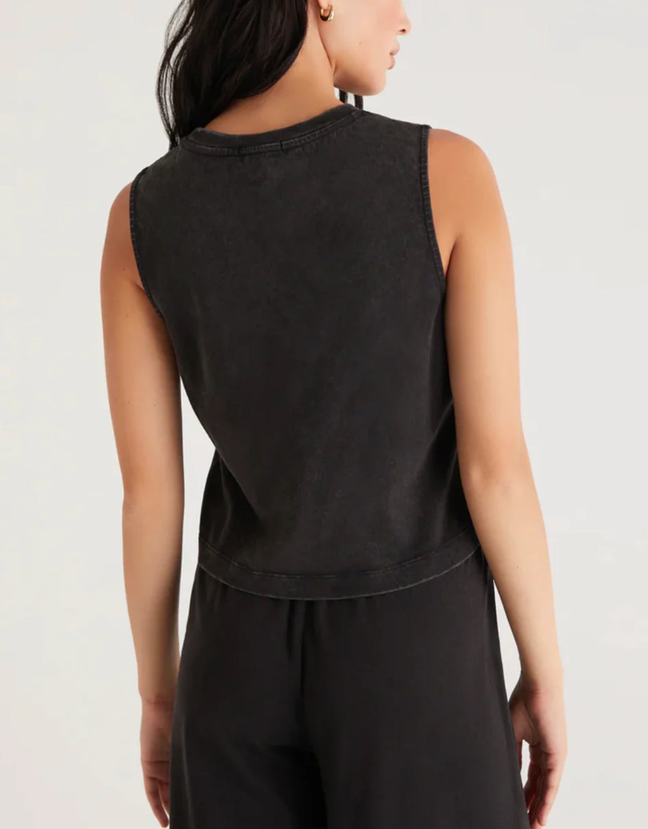 Z Supply Sloane Cotton Jersey Tank - True Black