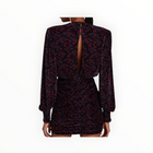 Sabina Musayev Capella Puff Sleeve Dress - Black Print