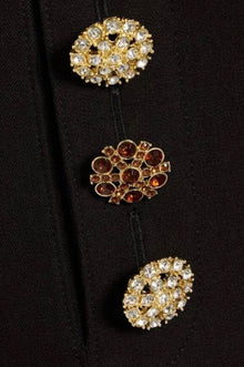 Derek Lam 10 Robertson Trousers With Rhinestone Novelty Buttons - Black