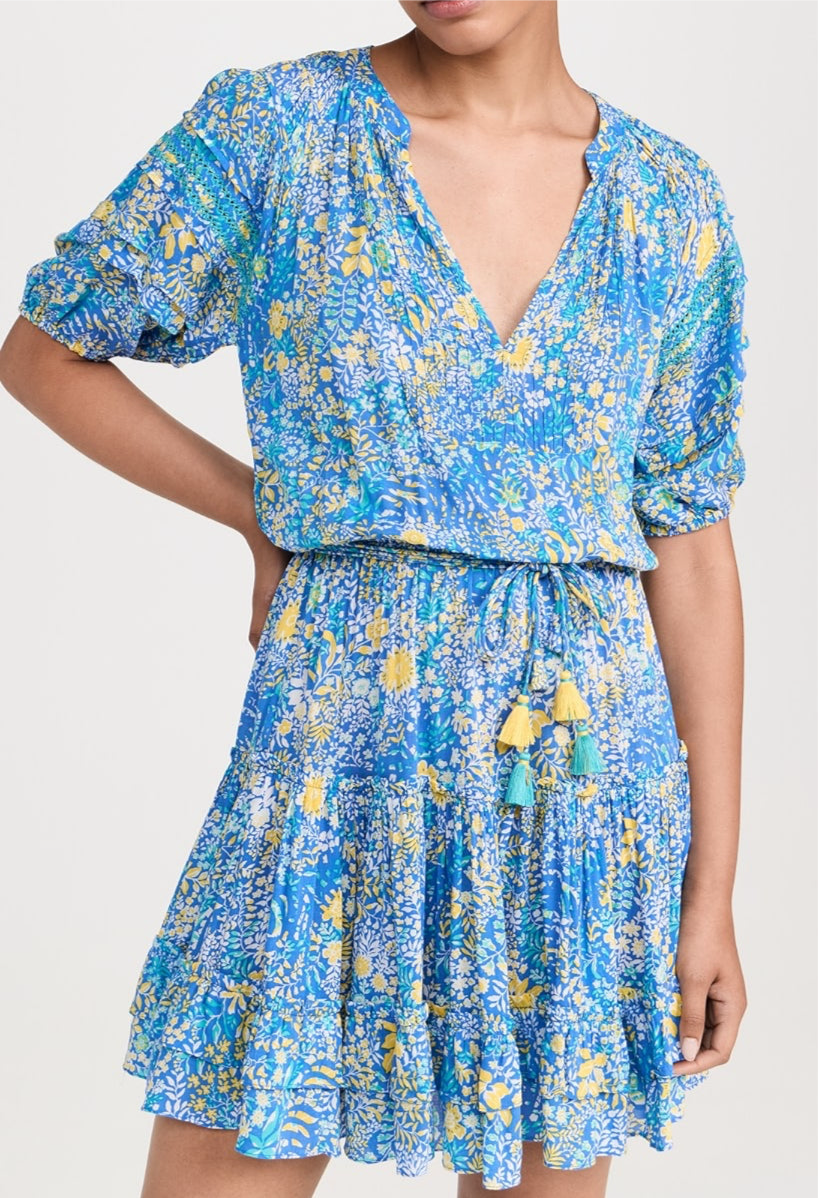 Poupette St. Barth Bona Mini Dress - Blue Corolle