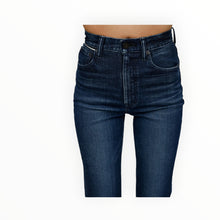 Moussy Vintage Emma Cropped Flare Jeans - Dark Blue