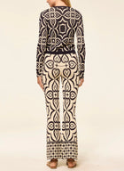 MISA Pansy Cardigan - Blue Mosaic Tile Mix