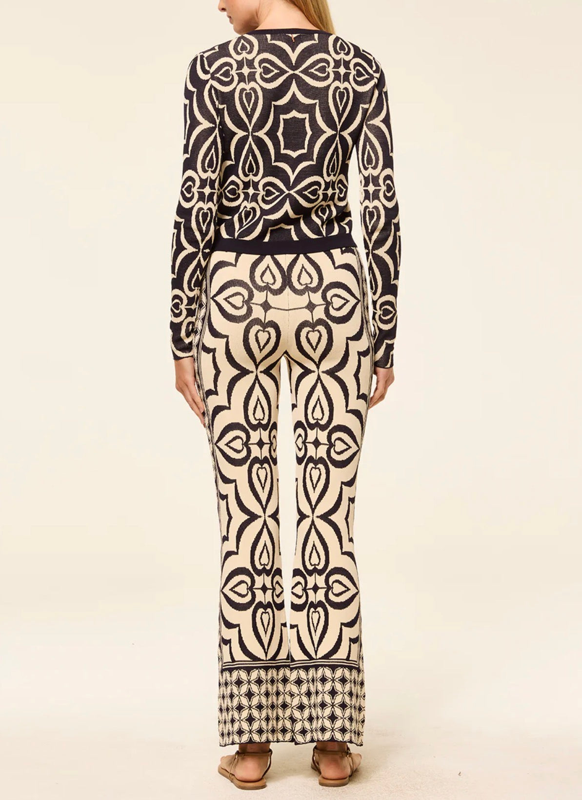 MISA Pansy Cardigan - Blue Mosaic Tile Mix