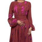 Giambattista Valli Pleated Dress - Bordeux