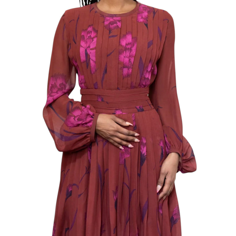 Giambattista Valli Pleated Dress - Bordeux