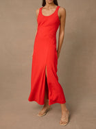 Mon Renn Reverie Midi Dress - Red