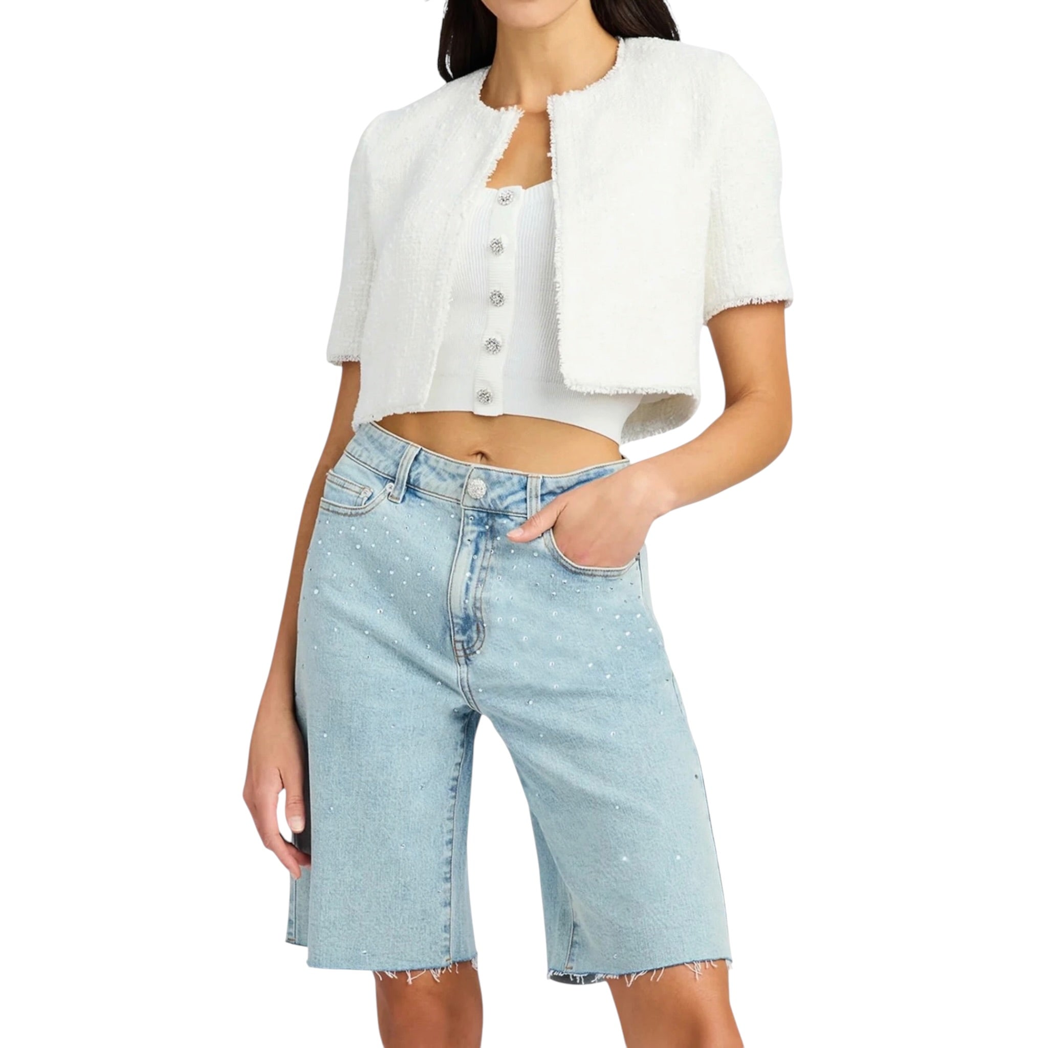 Generation Love Nikki Tweed Jacket - White