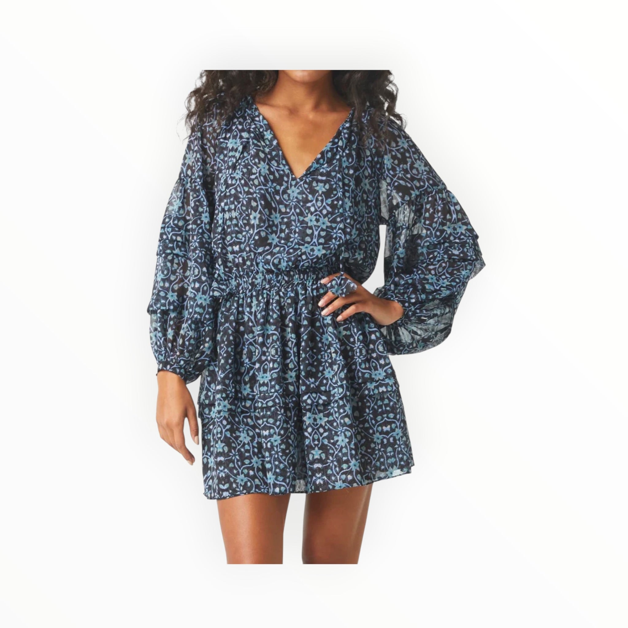 MISA Karlina Dress - Nightshade Flora