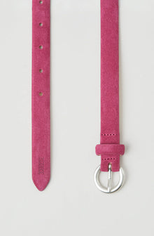 Closed Suede Belt - Raspberry Pink