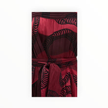 Natalie Martin Jasmine Maxi Dress With Sash - Ament Snake Oxblood