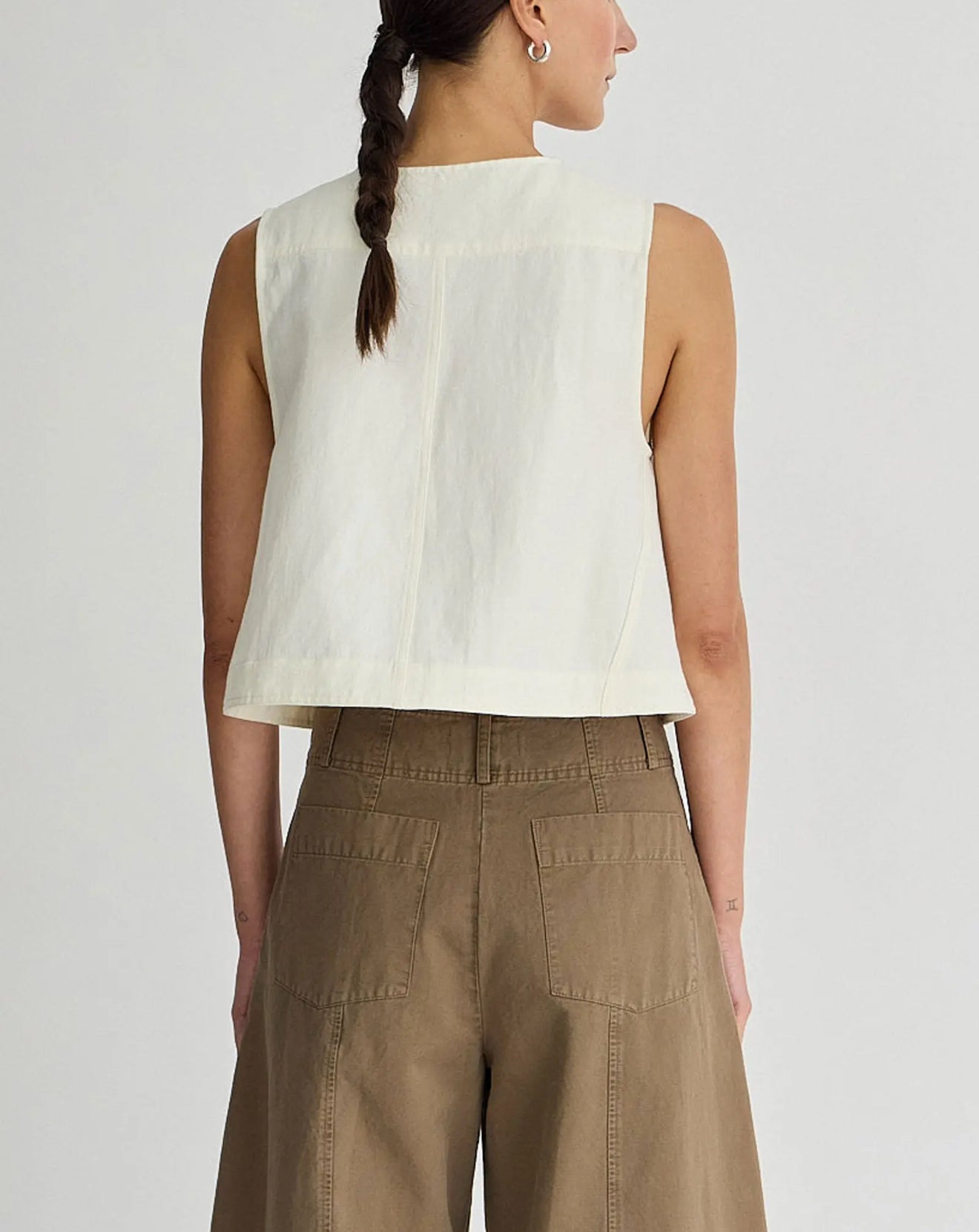 Apiece Apart Godet Tank - Cream