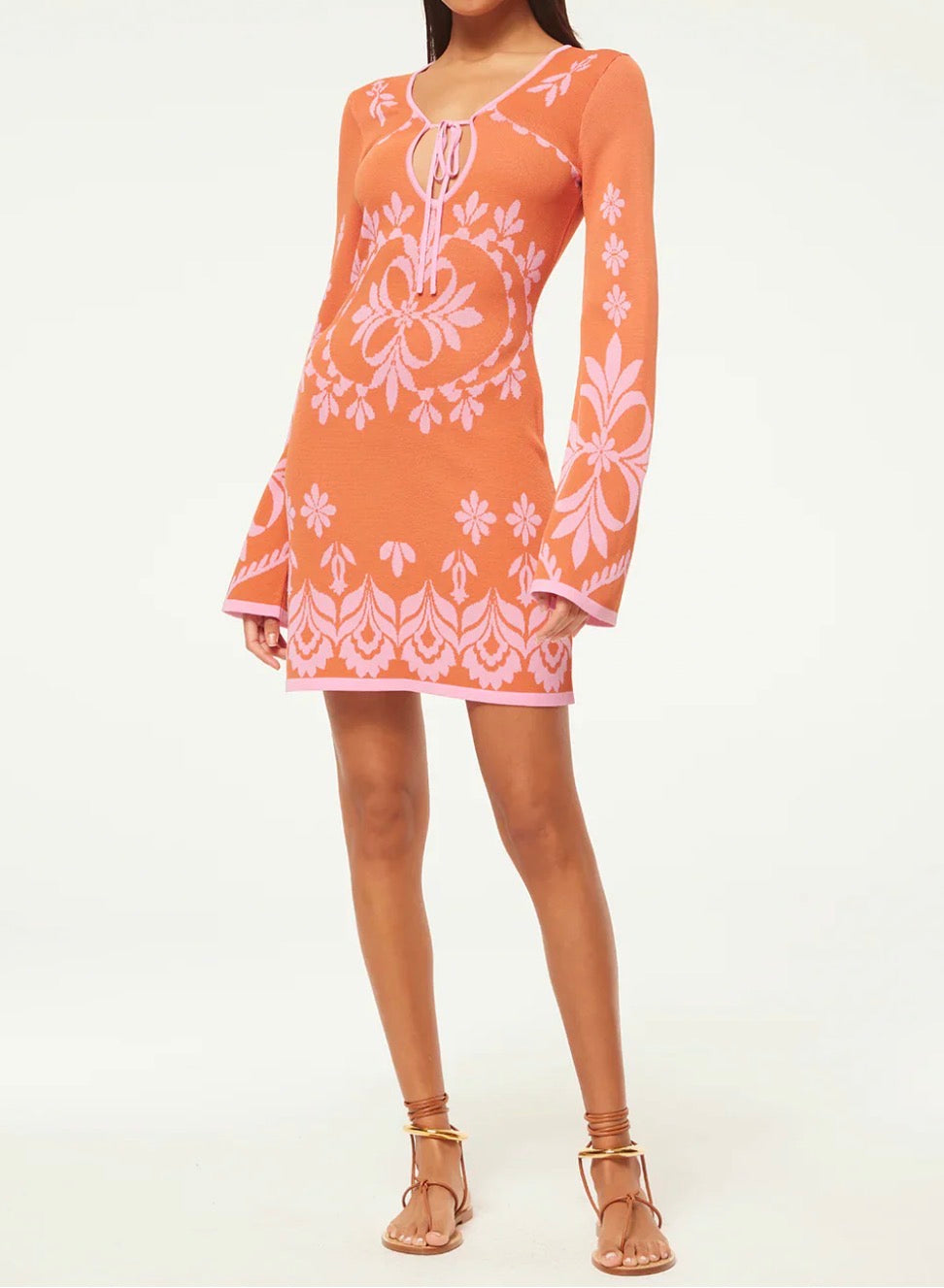MISA Sahar Dress - Pink Flora Santiago