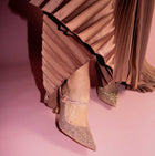 Lola Cruz Opera Blush Crystal Crystal Embellished Pump