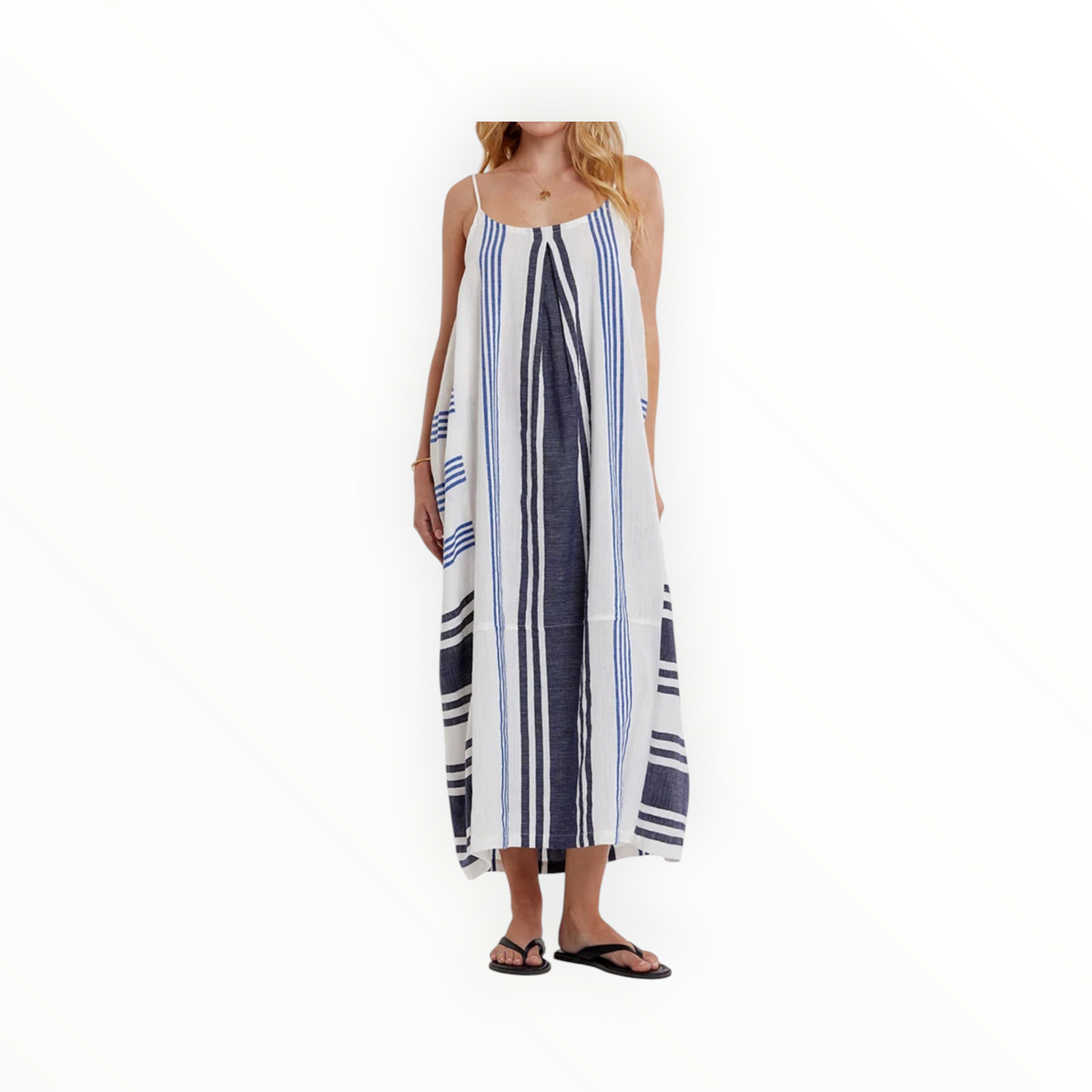 lemlem Nia Slip Dress - Marina Blue
