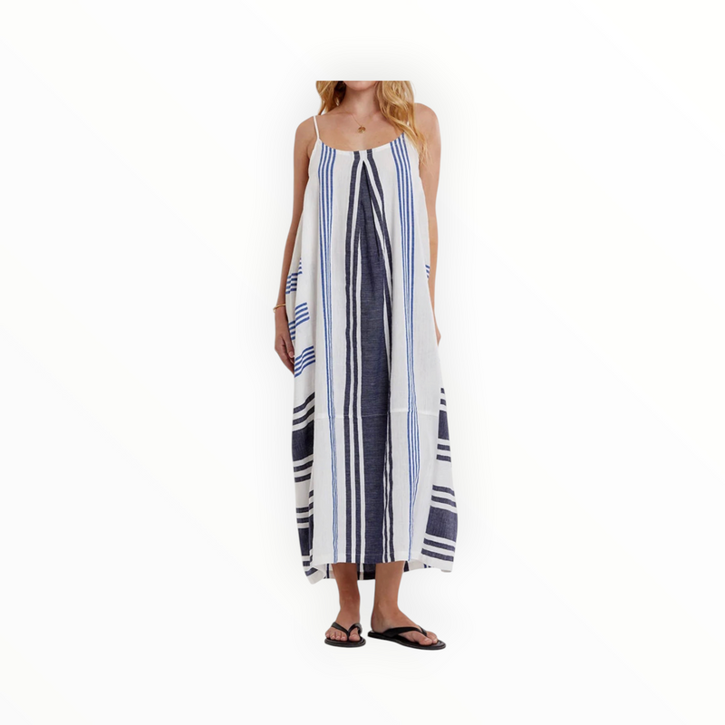 lemlem Nia Slip Dress - Marina Blue