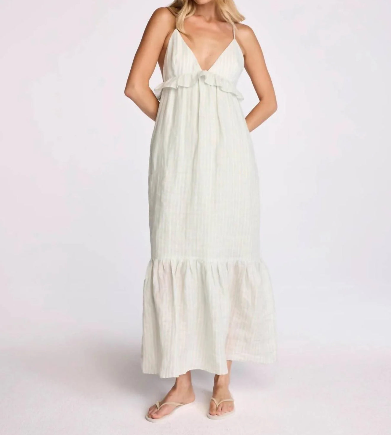 sundays Marceline Dress - Seafoam Stripe