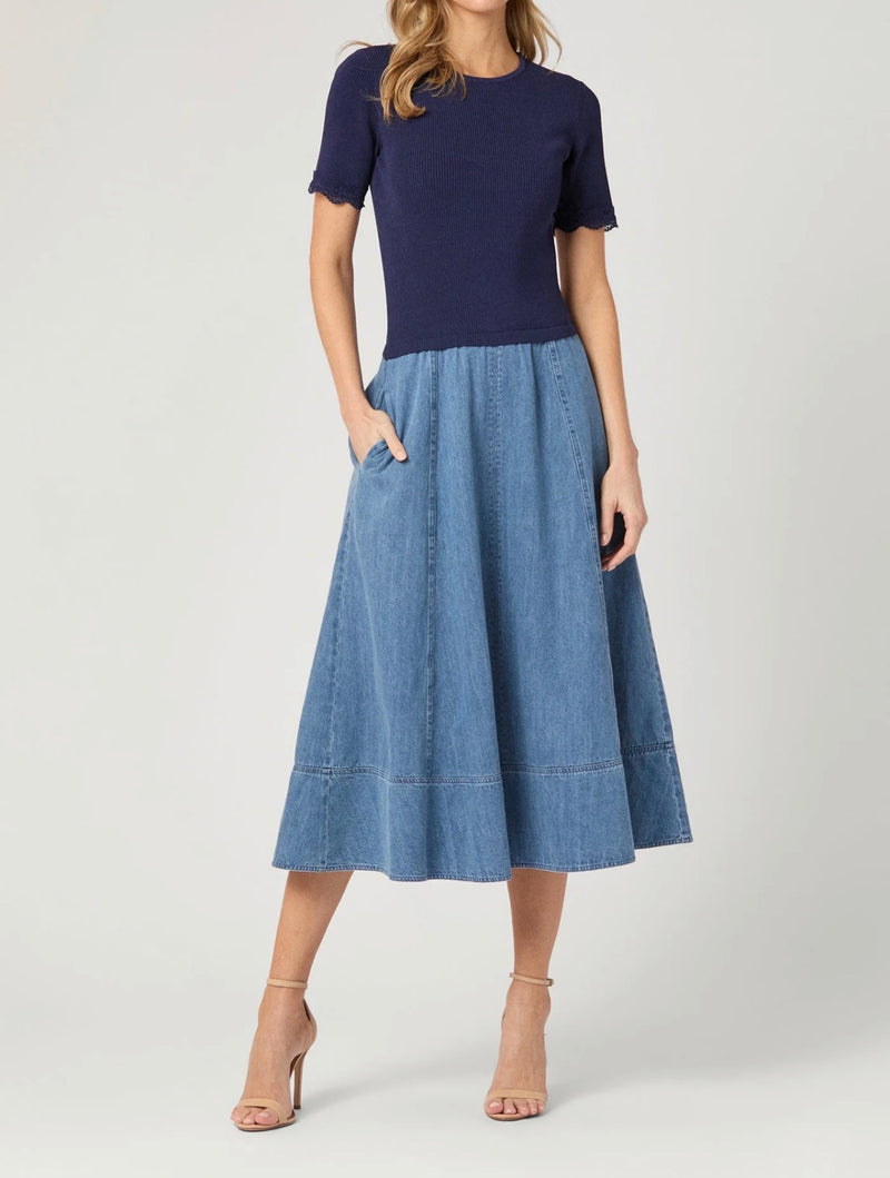 Shoshanna Faith Dress - Indigo