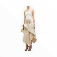 SIMKHAI Jones Menswear Remixed Draped Corset Dress - Vanilla