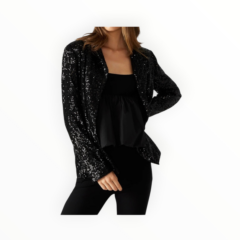 Steve Payton Sequin Blazer - Black
