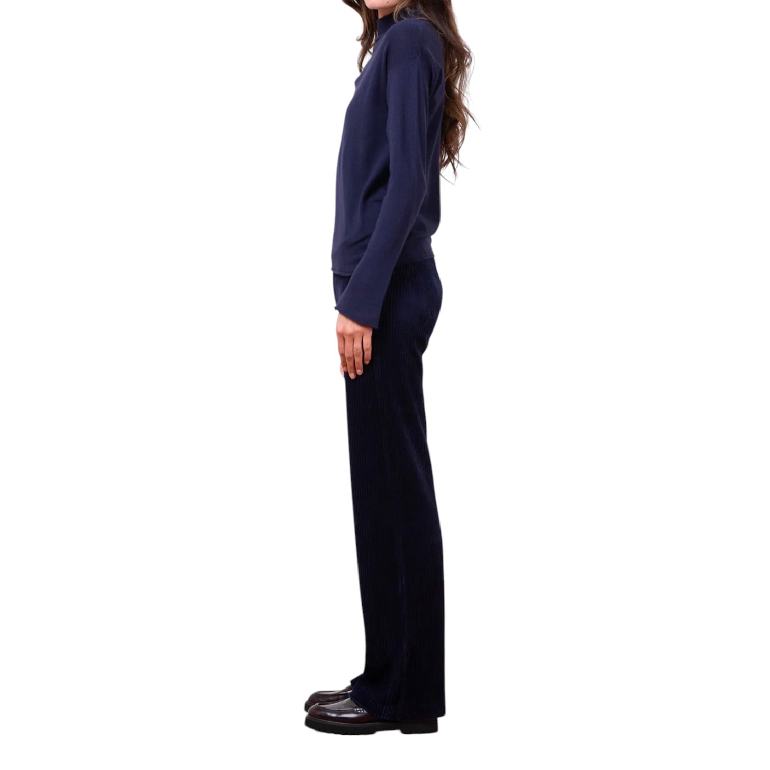 Avenue Montaigne Flavia Corduroy Pant - Navy