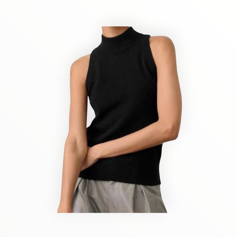 White + Warren Classic Tank - Black