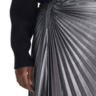 A.L.C. Tracy Metallic Vegan Leather Skirt - Slate