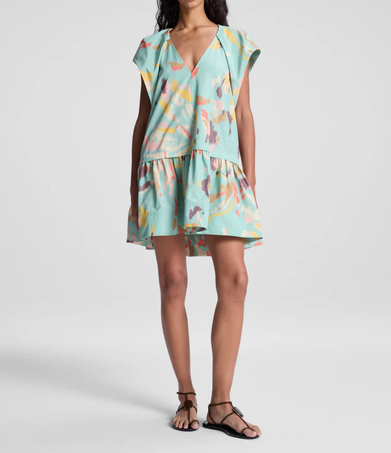 A.L.C. Ember Printed Mini Dress - Mint Multi