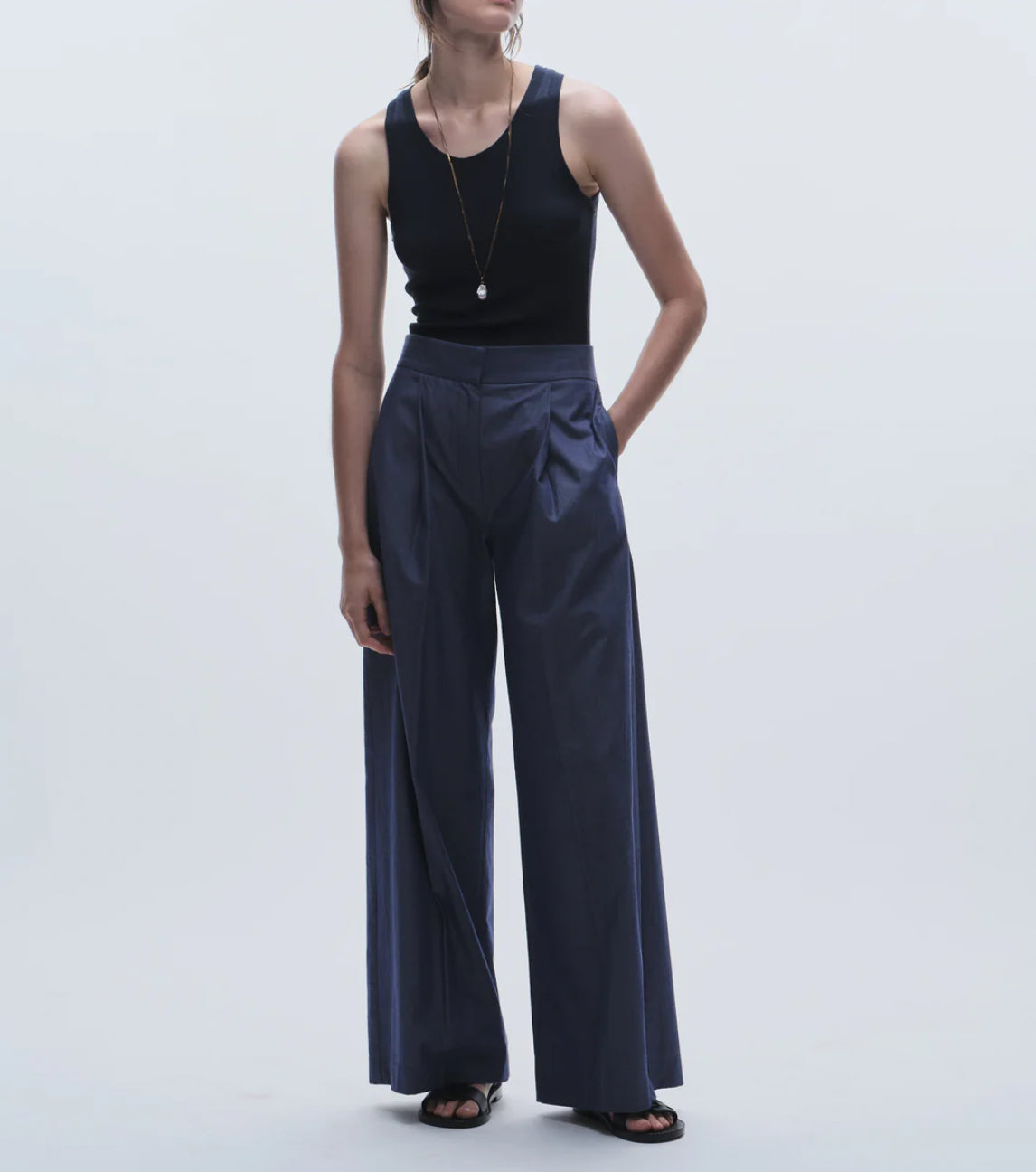 saint art Neve Trouser - Chambray Denim