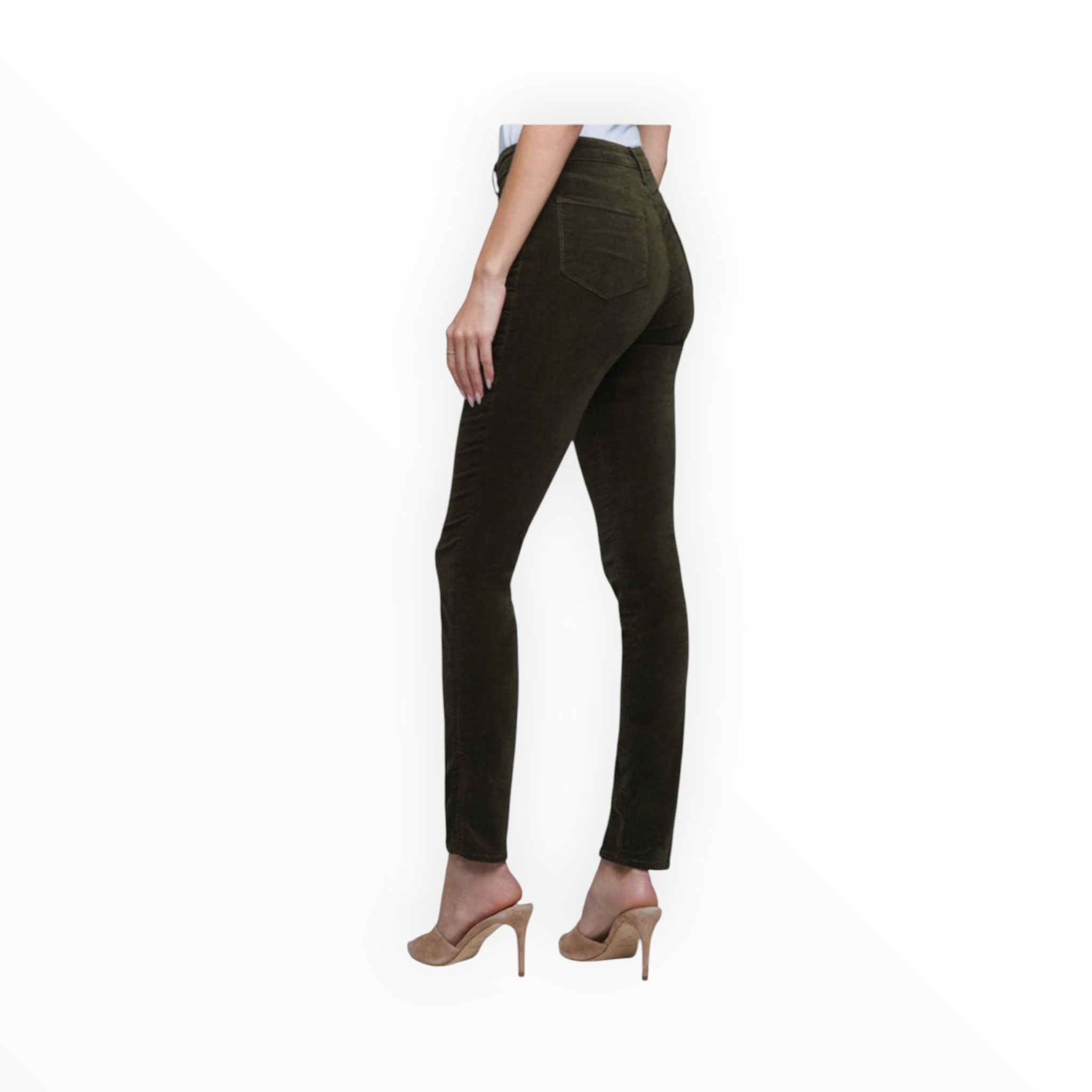 L'Agence Josie Skinny Jean - Hunter Green Velvet