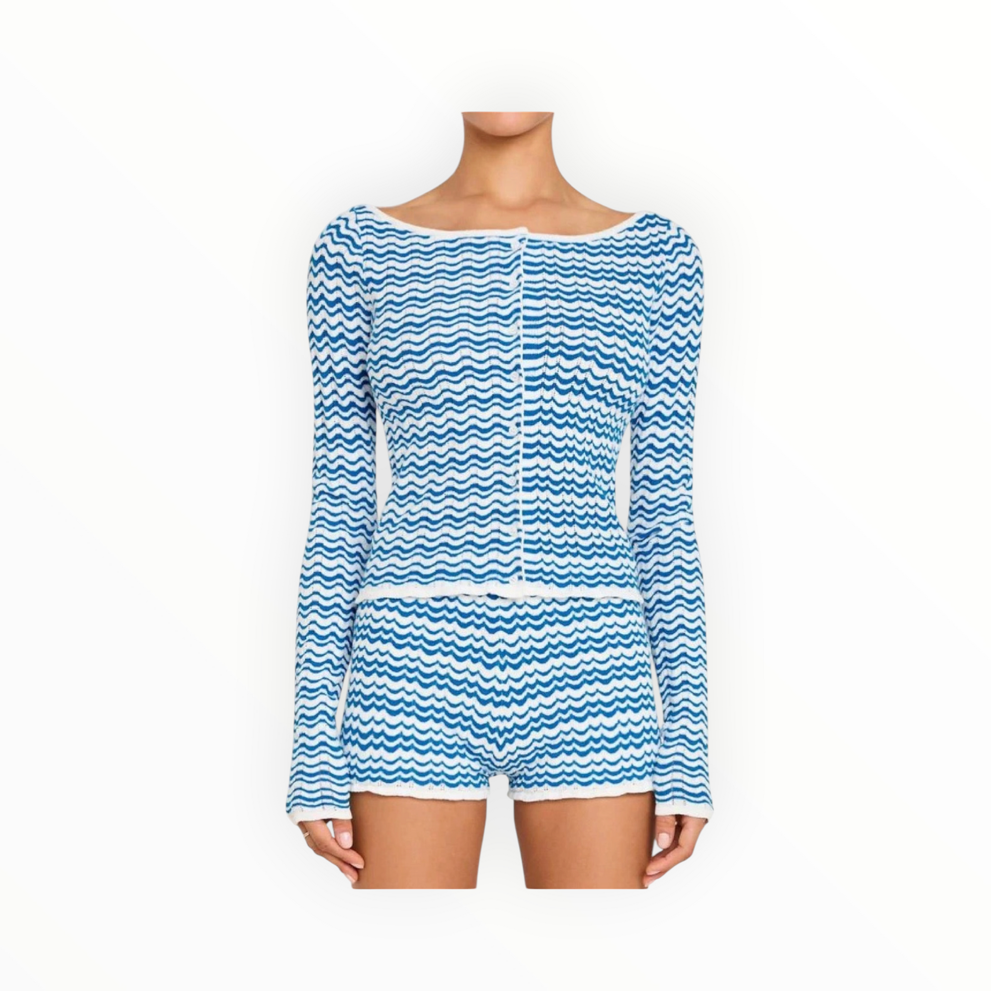 Amanda Uprichard Breezy Cardigan- Blue/White Stripe