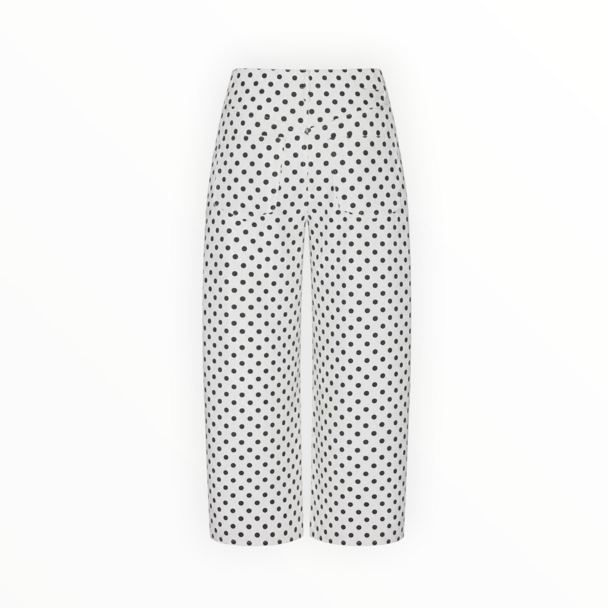 Frame The Bow Crop - White Polka Dot
