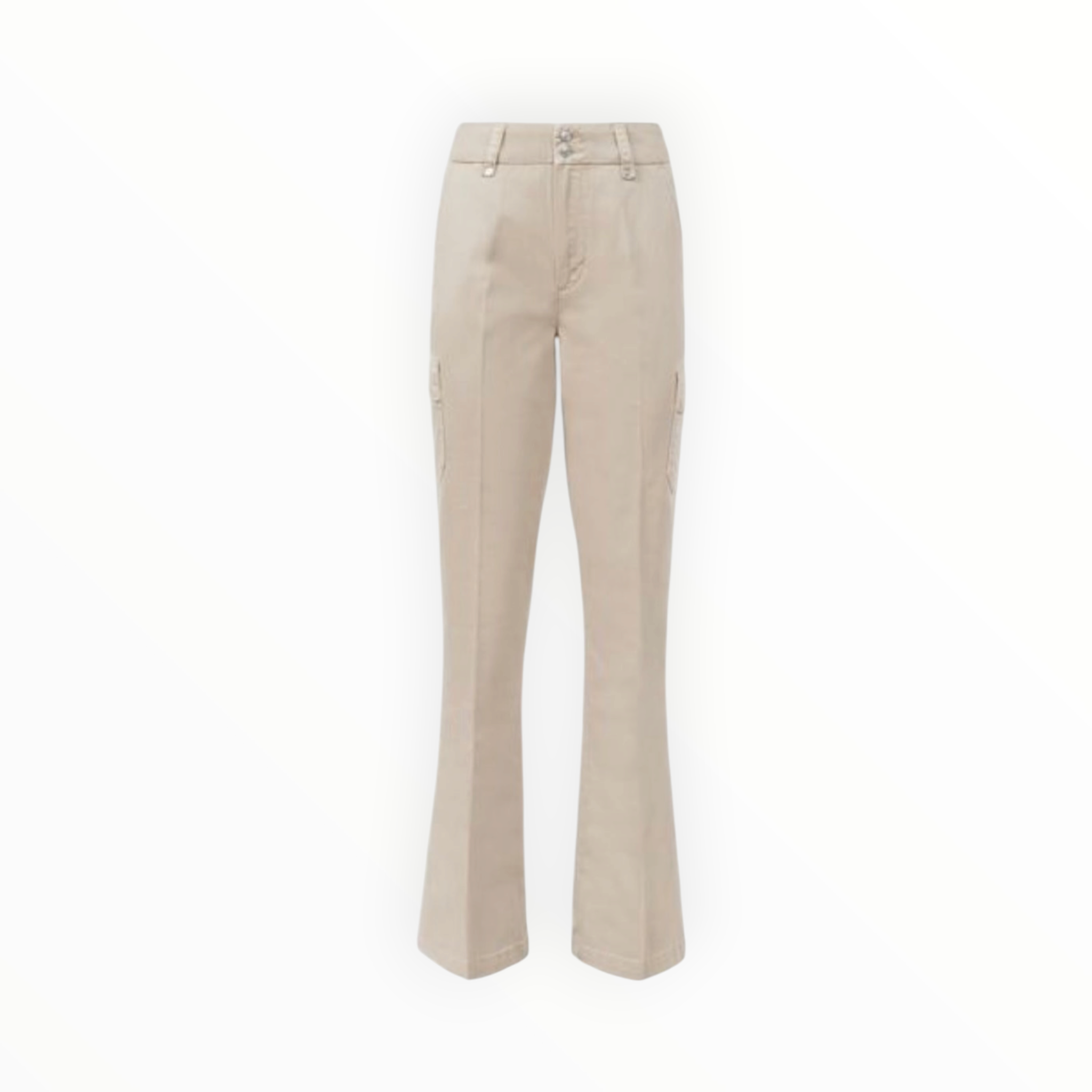 Paige Dion Flare Leg Utility Jeans - Vintage Warm Sand