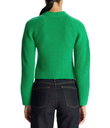 A.L.C. Seraphina Ribbed Wool Sweater - Deep Basil