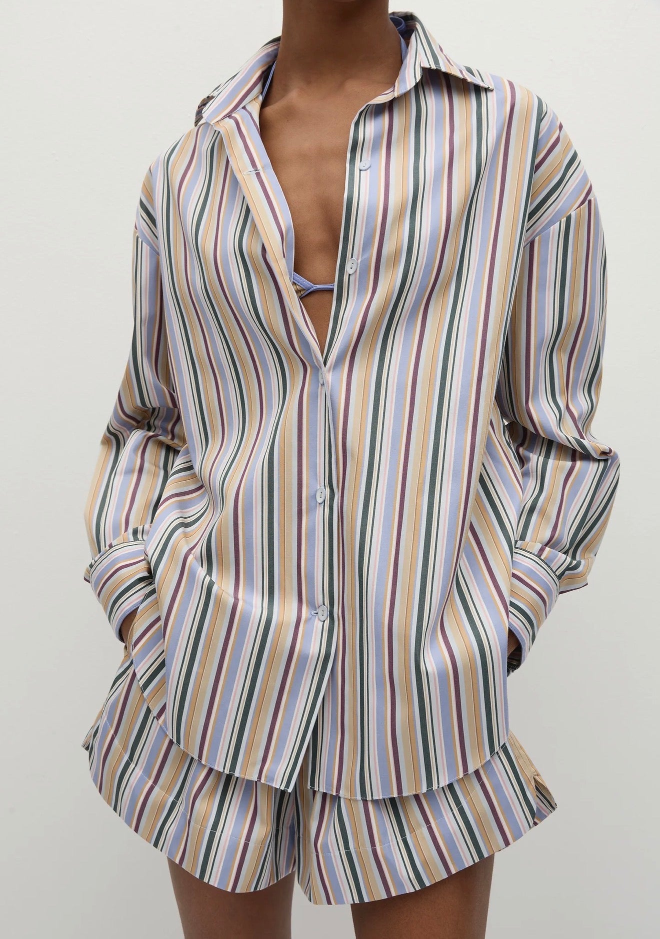 Faithful the Brand En Vau Oversized Shirt - Sifnos Stripe