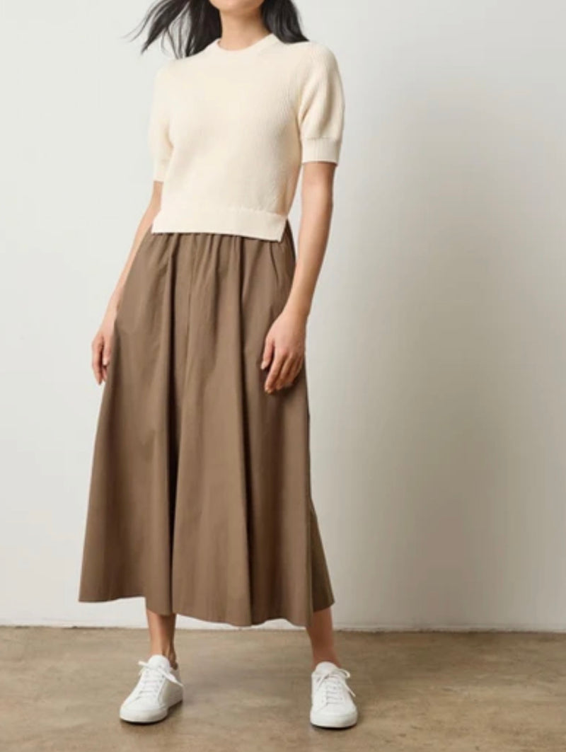 LILLA|P Mixed Media Dress - Ivory