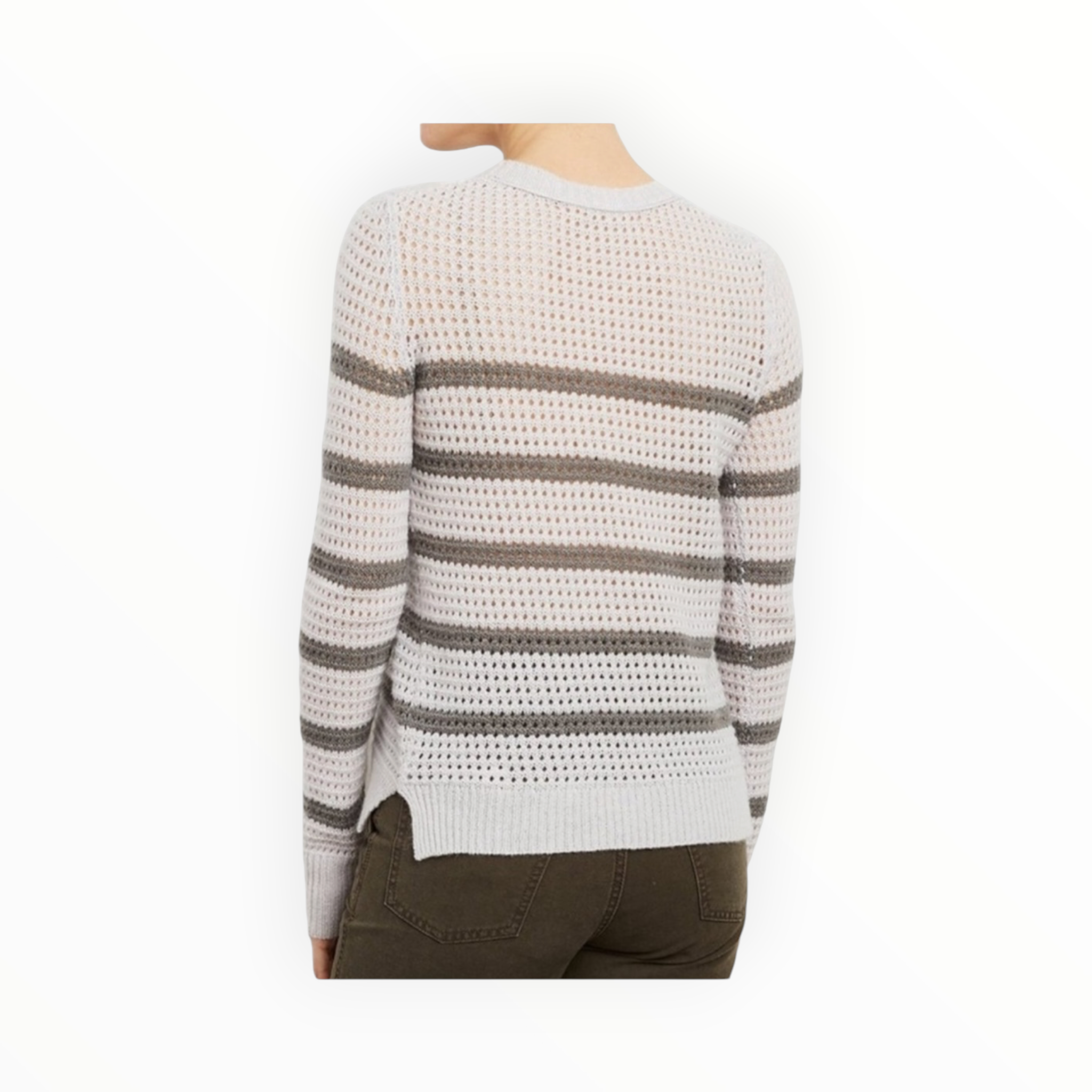 Inhabit Cashmere Waffle Stripe - Lotus