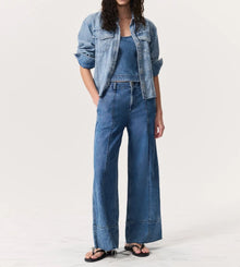 rag & bone Featherweight Arianna Ankle-Length Palazzo Jeans - Beekman