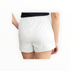 Steve Madden Faux The Record Faux Leather Shorts - Silver Birch