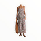 Apiece Apart Jana Ruched Bodice Maxi - Clay Floral