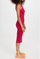 WSLY Ribbed Tank Dress - Dragon Fruit