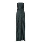 A.L.C. Bianca Strapless Pleated Maxi Dress - Forest