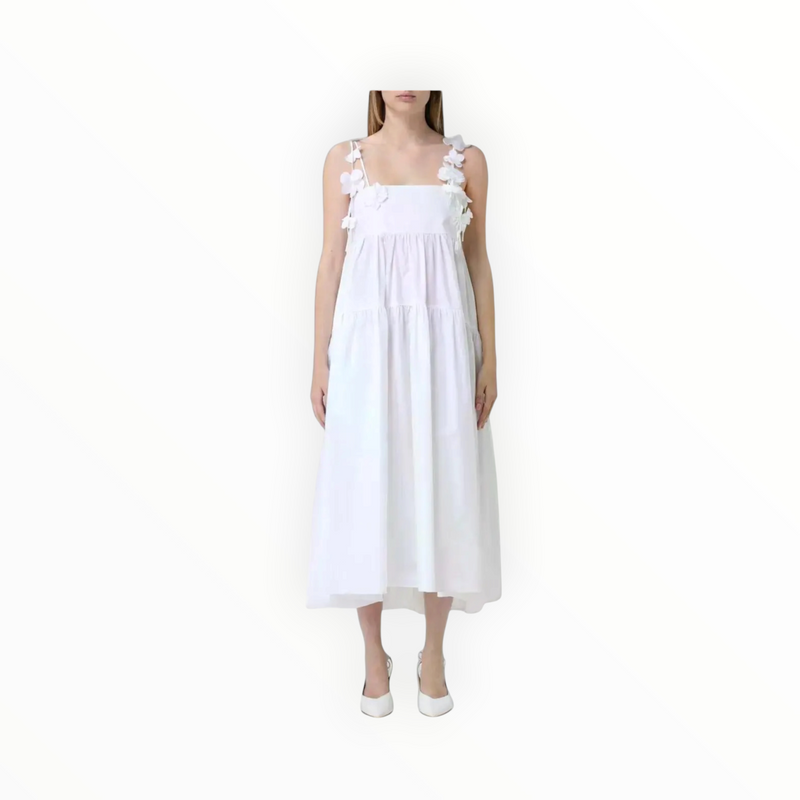MEIMEIJ Flower Strap Dress - White