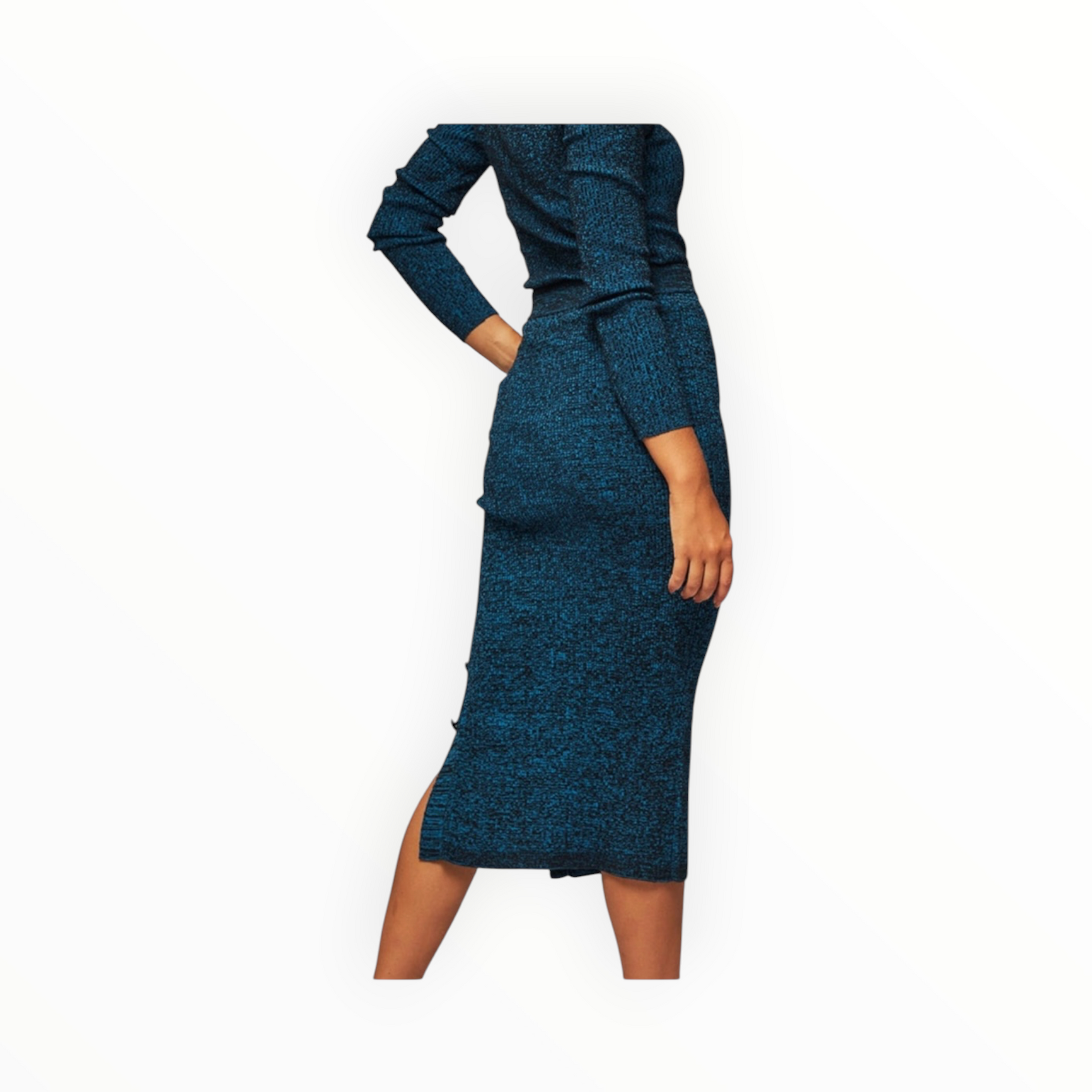 Essentiel Antwerp Clear Viscose Rib Knitted Melange Skirt